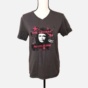 Che Guevara Revolucion Gray Tee T-Shirt SZ S